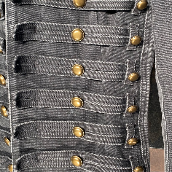 COA🌻NWOT🌻YSL YVES SAINT LAURENT BLACK DENIM JACKET🌻NEW - Picture 7 of 16